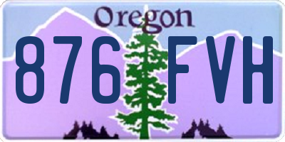 OR license plate 876FVH