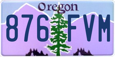 OR license plate 876FVM
