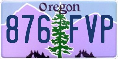 OR license plate 876FVP