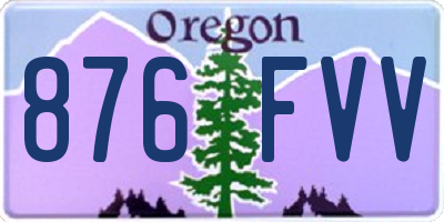 OR license plate 876FVV