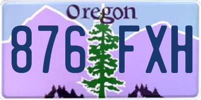 OR license plate 876FXH