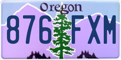 OR license plate 876FXM