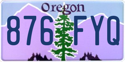 OR license plate 876FYQ