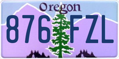 OR license plate 876FZL