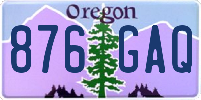 OR license plate 876GAQ