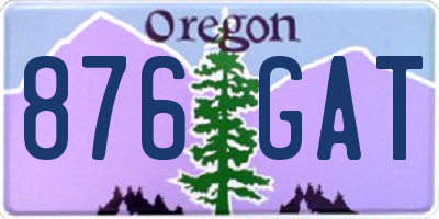 OR license plate 876GAT