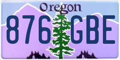 OR license plate 876GBE