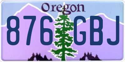 OR license plate 876GBJ