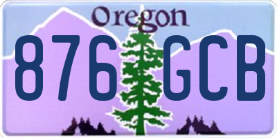 OR license plate 876GCB