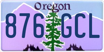 OR license plate 876GCL