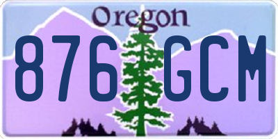 OR license plate 876GCM