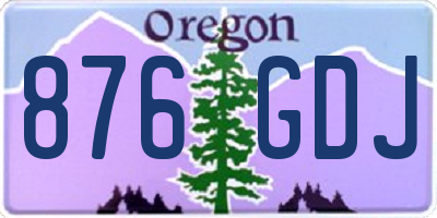 OR license plate 876GDJ