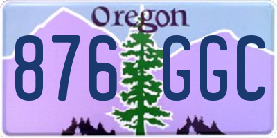 OR license plate 876GGC