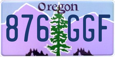 OR license plate 876GGF