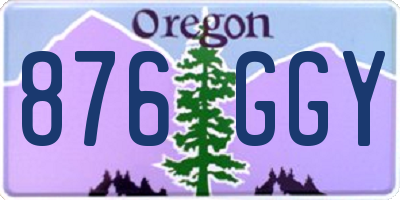 OR license plate 876GGY