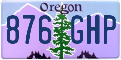 OR license plate 876GHP