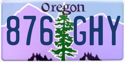 OR license plate 876GHY