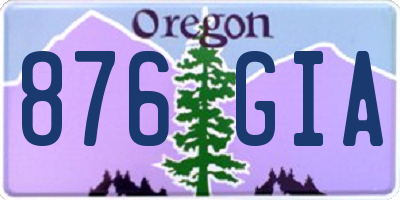 OR license plate 876GIA