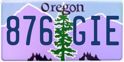 OR license plate 876GIE