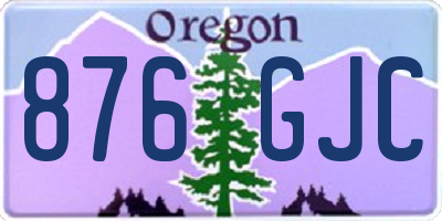 OR license plate 876GJC