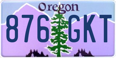 OR license plate 876GKT