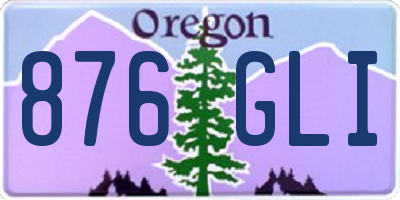 OR license plate 876GLI