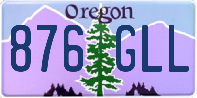 OR license plate 876GLL
