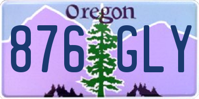 OR license plate 876GLY