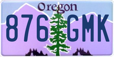 OR license plate 876GMK