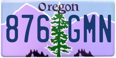 OR license plate 876GMN