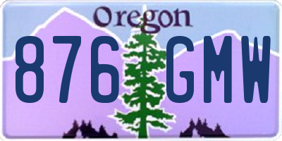 OR license plate 876GMW