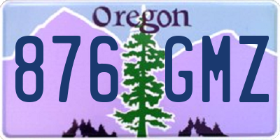 OR license plate 876GMZ