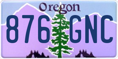 OR license plate 876GNC