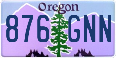 OR license plate 876GNN