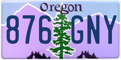 OR license plate 876GNY