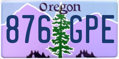 OR license plate 876GPE