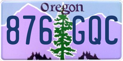 OR license plate 876GQC