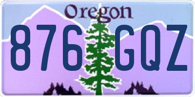 OR license plate 876GQZ