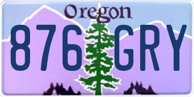 OR license plate 876GRY