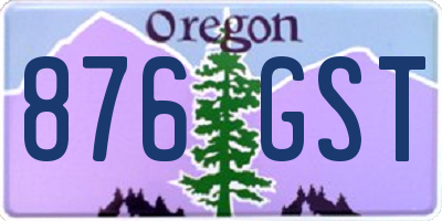 OR license plate 876GST