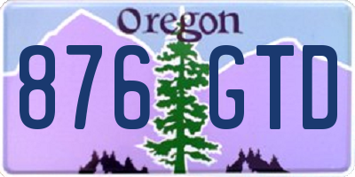 OR license plate 876GTD