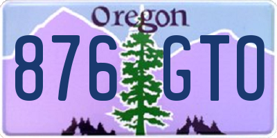 OR license plate 876GTO