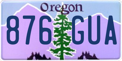 OR license plate 876GUA