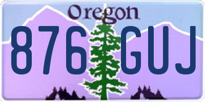 OR license plate 876GUJ