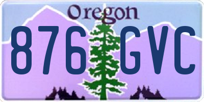 OR license plate 876GVC