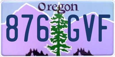 OR license plate 876GVF