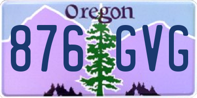 OR license plate 876GVG