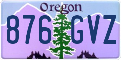 OR license plate 876GVZ