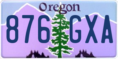 OR license plate 876GXA