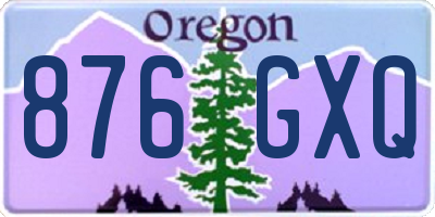 OR license plate 876GXQ